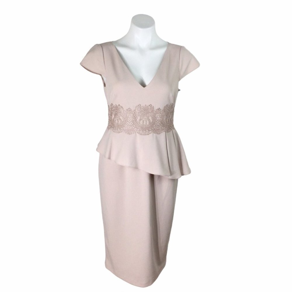 Adrianna Papell Sheath Dress Womens size 6 blush P